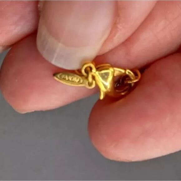 Vintage Avon Pink Moonstone Rhinestone Goldtone Necklace - Picture 4 of 5